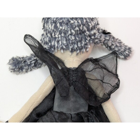 Jellycat Dark Goth Fairy Fae Plush Stuffed Animal Doll Retired Emo 14" FLAWS - Picture 10 of 11